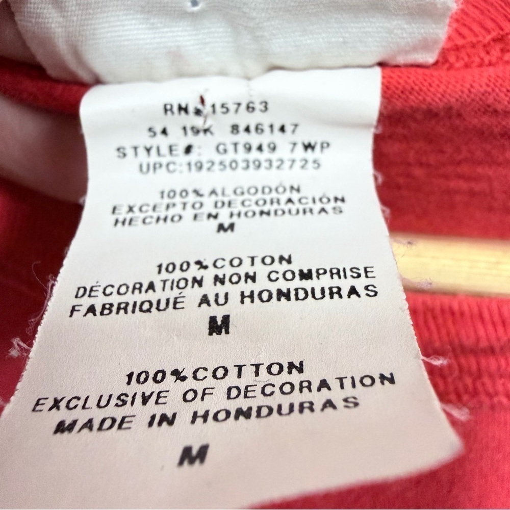 Champion 90's Vintage 100% Cotton T-Shirt Red Size Medium - Picture 7 of 10